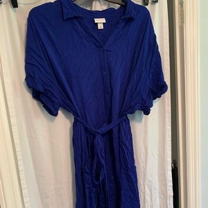 Ava & Viv blue shirt dress